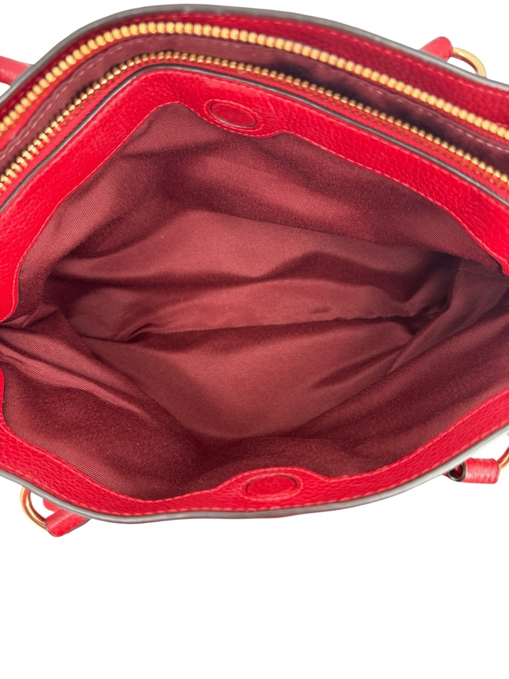 Coach Remi Pebbled Leather Satchel Crossbody Bag Tru Red - Picture 10 of 16